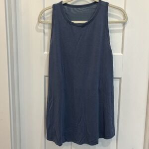 SheBird Womens Blue Gray Sleeveless Modal Swing Tank Casual Built In Bra Sz 7